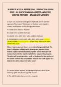 SUPERIOR NC REAL ESTATE FINAL EXAM ACTUAL EXAM 2026 &vert; ALL QUESTIONS AND CORRECT ANSWERS &vert; VERIFIED ANSWERS &vert; BRAND NEW VERSION&excl;