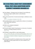 GE 5103 FINAL QUIZ POST ASSESSMENT&NewLine;FINAL TEST 2026 QUESTIONS WITH&NewLine;CORRECT ANSWERS GRADED A&plus;