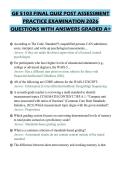 GE 5103 FINAL QUIZ POST ASSESSMENT&NewLine;PRACTICE EXAMINATION 2026&NewLine;QUESTIONS WITH ANSWERS GRADED A&plus;