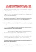 CRJ POLICE ADMINISTRATION FINAL EXAM QUESTIONS WITH CORRECT ANSWERS 2026