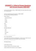 CROSSFIT L1 &lpar;What Is Fitness&rpar; Questions with Correct Answers 2026-2027