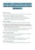 GEB 4890 1 CERTIFICATION SCRIPT&NewLine;2026 QUESTIONS WITH SOLUTIONS&NewLine;GRADED A&plus;