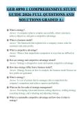 GEB 4890 1 COMPREHENSIVE STUDY&NewLine;GUIDE 2026 FULL QUESTIONS AND&NewLine;SOLUTIONS GRADED A&plus;