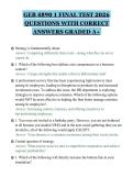 GEB 4890 1 FINAL TEST 2026&NewLine;QUESTIONS WITH CORRECT&NewLine;ANSWERS GRADED A&plus;