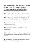 BDA RADIOGRAPHY AND RADIOLOGY EXAM &NewLine;SCRIPT 2 2026 FULL SOLUTIONS AND &NewLine;CORRECT ANSWERS ALREADY PASSED