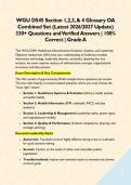 WGU D545 Section 1&comma;2&comma;3&comma; & 4 Glossary OA Combined Set &lpar;Latest 2026&sol;2027 Update&rpar; 330&plus; Questions and Verified Answers &vert; 100&percnt; Correct &vert; Grade A&NewLine;&NewLine;