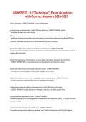CROSSFIT L1 &lpar;Technique&rpar; Exam Questions with Correct Answers 2026-2027
