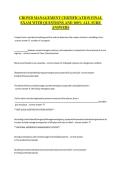 CROWD MANAGEMENT CERTIFICATION FINAL EXAM WITH QUESTIONS AND 100&percnt; ALL SURE ANSWERS&NewLine;