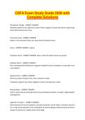 CSFA Exam Study Guide 2026 with Complete Solutions