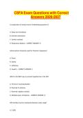CSFA Exam Questions with Correct Answers 2026-2027