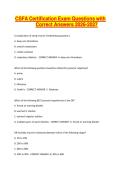 CSFA Certification Exam Questions with Correct Answers 2026-2027