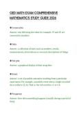 GED MATH EXAM COMPREHENSIVE&NewLine;MATHEMATICS STUDY GUIDE 2026