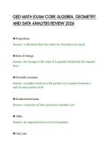 GED MATH EXAM CORE ALGEBRA&comma; GEOMETRY&comma;&NewLine;AND DATA ANALYSIS REVIEW 2026