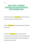 NICET LEVEL 1 HIGHWAY&NewLine;CONSTRUCTION EXAM QUESTIONS&NewLine;WITH ANSWERS 2026&NewLine;