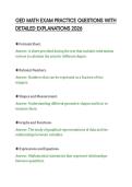 GED MATH EXAM PRACTICE QUESTIONS WITH&NewLine;DETAILED EXPLANATIONS 2026