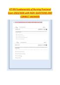 ATI RN Fundamentals of Nursing Proctored &NewLine;Exam 2023&sol;2026 with NGN&colon; QUESTIONS AND &NewLine;CORRECT ANSWERS