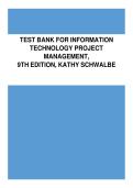 Test Bank for Information Technology Project Management 9th Edition by Kathy Schwalbe