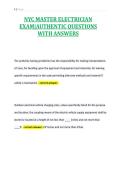 NYC MASTER ELECTRICIAN&NewLine;EXAM&vert;AUTHENTIC QUESTIONS&NewLine;WITH ANSWERS
