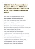 NSG 3160 Health Assessment Exam 3&NewLine;Questions & Answers &vert; 100&percnt; Verified&NewLine;solutions &lpar;2026&rpar; UPDATE &vert;2026&excl;&excl; STUDY&NewLine;GUIDE EXAM 3160 Health Assessment&NewLine;Exam 2