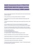 Health Assessment Exam 2 PRACTICE&NewLine;QUESTIONS NSG3160 &lpar;latest version&NewLine;verified for accuracy&rpar; &vert; 2026 Latest&excl;&excl;
