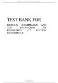 Test Bank for Nursing Informatics and the Foundation of Knowledge 4th Edition McGonigle & Mastrian A&plus;