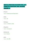 GED RLA PRACTICE SOLUTION TEST 2026&NewLine;COMPLETE QUESTIONS AND ANSWERS&NewLine;GRADED A&plus;