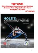 Hole's Essentials of Human Anatomy & Physiology 15th Edition Test Bank&colon; Complete 20-Chapter Q&A &lpar;Welsh&rpar;&NewLine;&NewLine;
