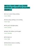 GED RLA STUDY SHEET 2026 TESTED&NewLine;QUESTIONS AND ACCURATE SOLUTIONS&NewLine;GRADED A&plus;