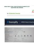NR565 WEEK 8 FINAL EXAM ADVANCED PHARMACOLOGY&NewLine;QUESTIONS AND ANSWERS