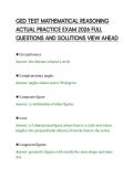 GED TEST MATHEMATICAL REASONING&NewLine;ACTUAL PRACTICE EXAM 2026 FULL&NewLine;QUESTIONS AND SOLUTIONS VIEW AHEAD
