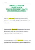 PERSONAL CARE HOME&NewLine;ADMINISTRATOR&NewLine;EXAM&vert;COMPREHENSIVE Q&A FOR&NewLine;CERTIFICATION SUCCESS 2026