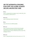 GED TEST MATHEMATICAL REASONING&NewLine;EXAM SCRIPT 2026 ALGEBRA GEOMETRY&NewLine;AND DATA ANALYSIS STUDY GUIDE