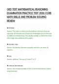 GED TEST MATHEMATICAL REASONING&NewLine;EXAMINATION PRACTICE TEST 2026 CORE&NewLine;MATH SKILLS AND PROBLEM SOLVING&NewLine;REVIEW
