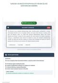 NURS 6501 ADVANCED PATHOPHYSIOLOGY REVIEW SOLVED&NewLine;QUESTIONS AND ANSWERS