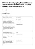 CPCU 540&colon; 5 Assessing Investment Opportunities&NewLine;Exam &vert; Questions with 100&percnt; Correct Answers &vert;&NewLine;Verified &vert; Latest Update 2026&sol;2027