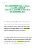 WGU D638 MONITORING STUDENT&NewLine;LEARNING THROUGH&NewLine;ASSESSMENT&vert;CERTIFIED QUESTIONS&NewLine;WITH ANSWERS 2026