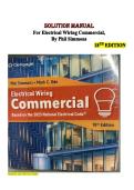 Electrical Wiring Commercial 18th Edition Solution Manual&colon; Complete NEC-Based Answers & Calculations &lpar;Simmons&comma; Ode&rpar;