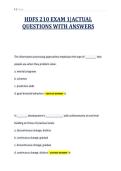 HDFS 210 EXAM 1&vert;ACTUAL&NewLine;QUESTIONS WITH ANSWERS