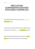 HDFS 210 EXAM&NewLine;2&vert;COMPREHENSIVE QUESTIONS&NewLine;WITH CORRECT ANSWERS 2025