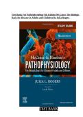 Test Bank &mdash; Pathophysiology&colon; The Biologic Basis for Disease in Adults and Children &vert; McCance & Huether &vert; 9th Edition &vert; Complete All Chapters &vert; Verified Q&A&NewLine;