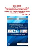 Test Bank for Pharmacology and the Nursing Process&comma; 10th Edition&colon; 1&comma;000&plus; Q&A with Rationales for NCLEX Success&NewLine;&NewLine;