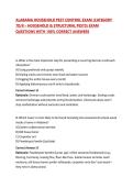 ALABAMA HOUSEHOLD PEST CONTROL EXAM &lpar;CATEGORY 7D&sol;8 &ndash; HOUSEHOLD & STRUCTURAL PESTS&rpar; EXAM QUESTIONS WITH 100&percnt; CORRECT ANSWERS 2026&sol;2027
