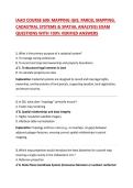 IAAO COURSE 600&colon; MAPPING &lpar;GIS&comma; PARCEL MAPPING&comma; CADASTRAL SYSTEMS & SPATIAL ANALYSIS&rpar; EXAM QUESTIONS WITH 100&percnt; VERIFIED ANSWERS