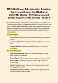 WGU D545&colon; Healthcare Administration Evolution&comma; Systems&comma; and Leadership OA BUNDLE &lpar;Latest 2026&sol;2027 Update&rpar; Questions and Verified Answers &vert; 100&percnt; Correct &vert; Grade A