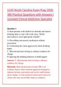 LCAS North Carolina Exam Prep 2026&colon; 300 Practice Questions with Answers &vert; The Ultimate Licensed Clinical Addiction Specialist Study Guide