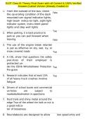 ELDT Class B&colon; Theory Final Exam with all Correct & 100&percnt; Verified Answers &vert;Latest Version &vert;Already Graded A&plus;