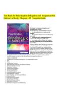 Test Bank for Prioritization Delegation and  Assignment 4th &NewLine;Edition LaCharity Chapter 1-22 Complete Guide 