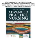 Advanced Practice Nursing Essential Knowledge For The Profession By Denisco 5th Edition Test Bank All Chapters&period; All 30 Chapters Covered Late Edition Newest Update