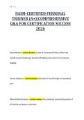 NASM-CERTIFIED PERSONAL&NewLine;TRAINER &lpar;A&plus;&rpar;&vert;COMPREHENSIVE&NewLine;Q&A FOR CERTIFICATION SUCCESS&NewLine;2026