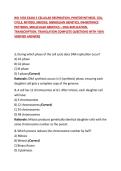 BIO 1050 EXAM 3 CELLULAR RESPIRATION&comma; PHOTOSYNTHESIS&comma; CELL CYCLE&comma; MITOSIS&comma; MEIOSIS&comma; MENDELIAN GENETICS&comma; INHERITANCE PATTERNS&comma; MOLECULAR GENETICS &ndash; DNA REPLICATION&comma; TRANSCRIPTION&comma; TRANSLATION COMPLETE QUESTIONS WITH 100&percnt; VERIFIED ANSWERS 2026&sol;2027